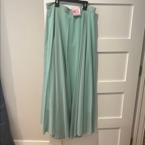 Elegant semi formal Mint Green Maxi Skirt